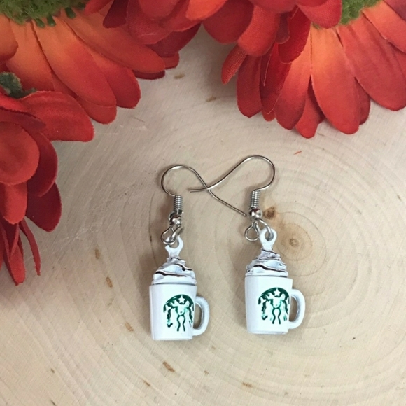 New Starbucks Frappuccino Dangle Earrings - Picture 5 of 6